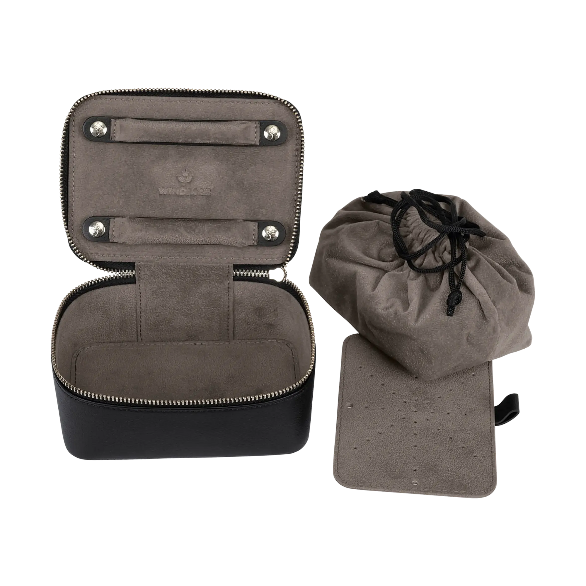 Jewelry case square nappa / black (full cowhide)