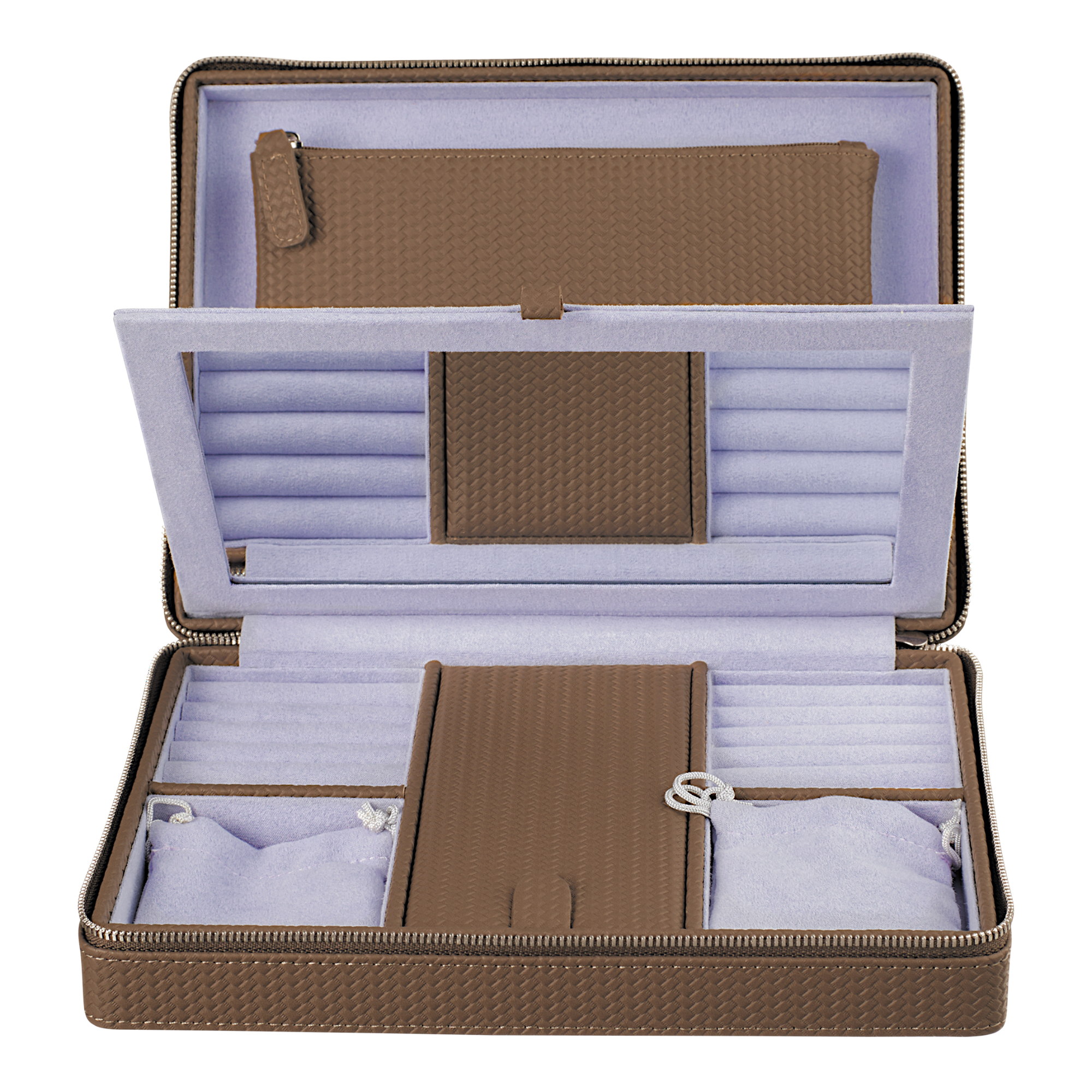 Reissverschluss Schmuckbox Corbello / mocca
