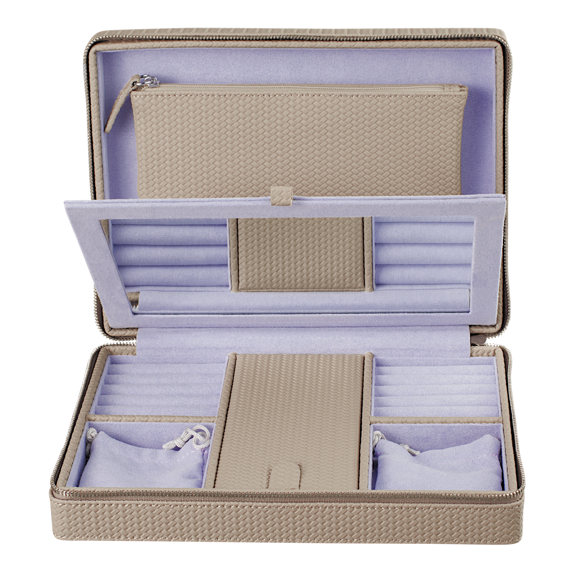 Reissverschluss Schmuckbox Corbello / taupe