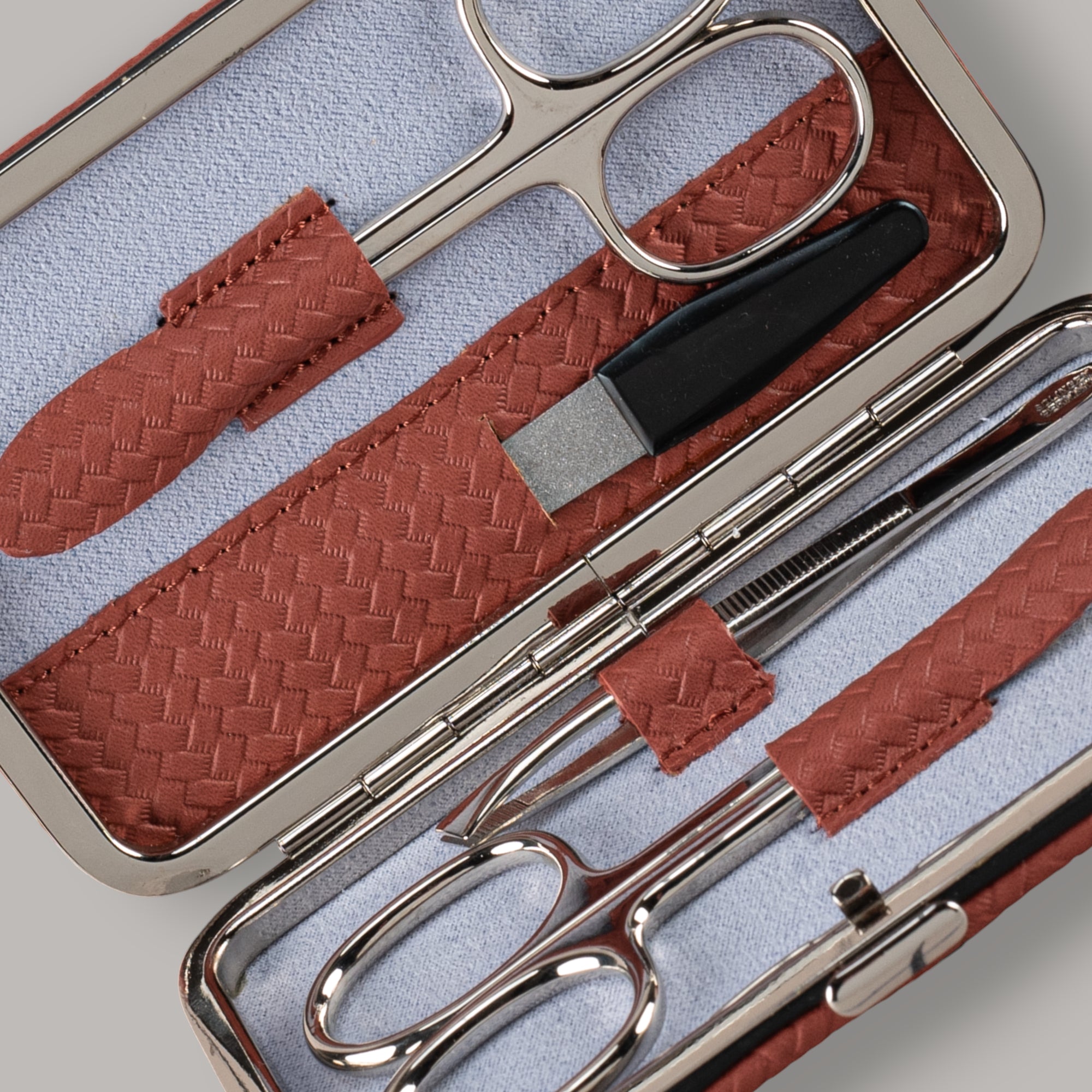 4-piece manicure case Corbello / terracotta