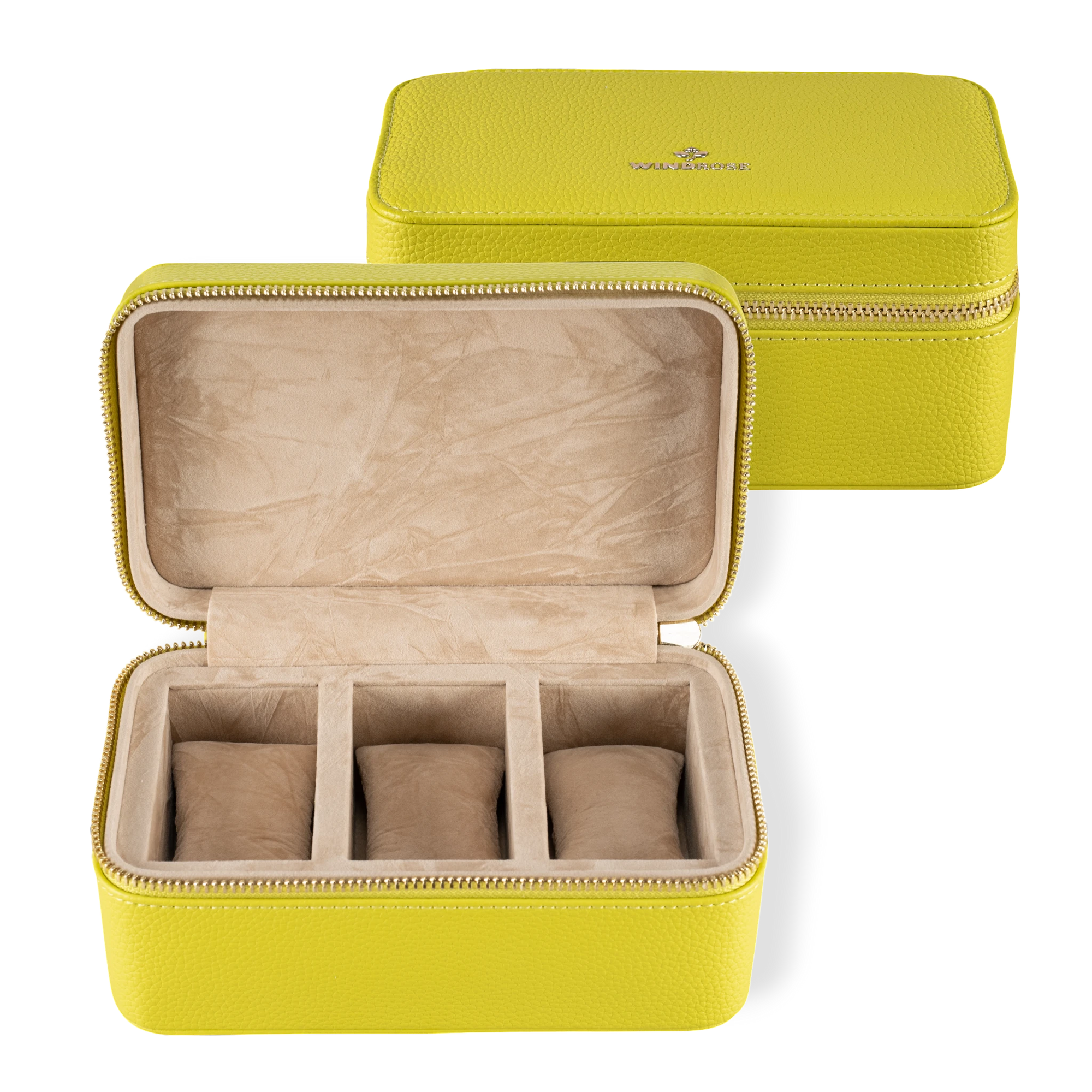 Uhrenetui mit Reisverschluss Aurora / lime