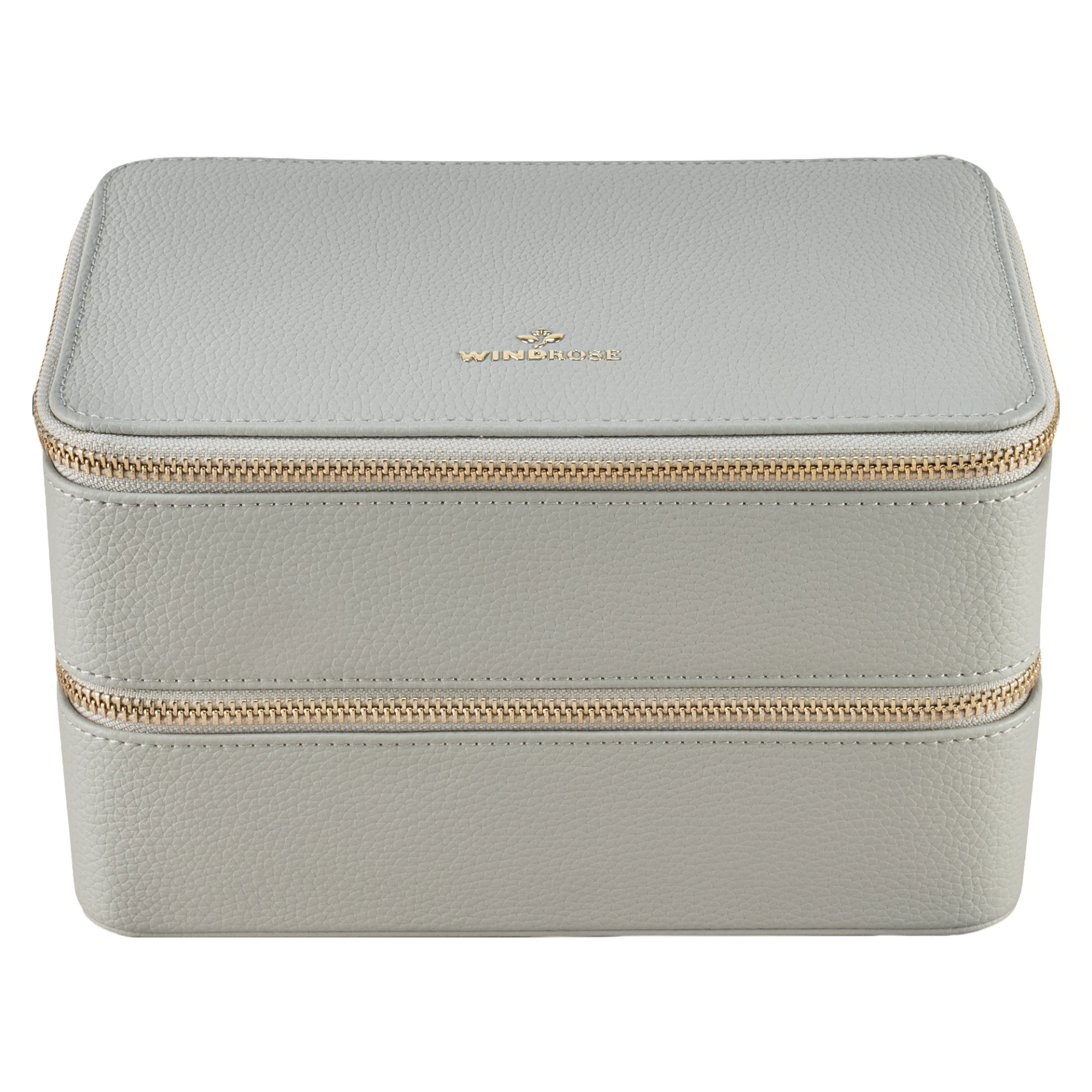 Étui à bijoux L avec fermeture éclair Aurora / gris clair