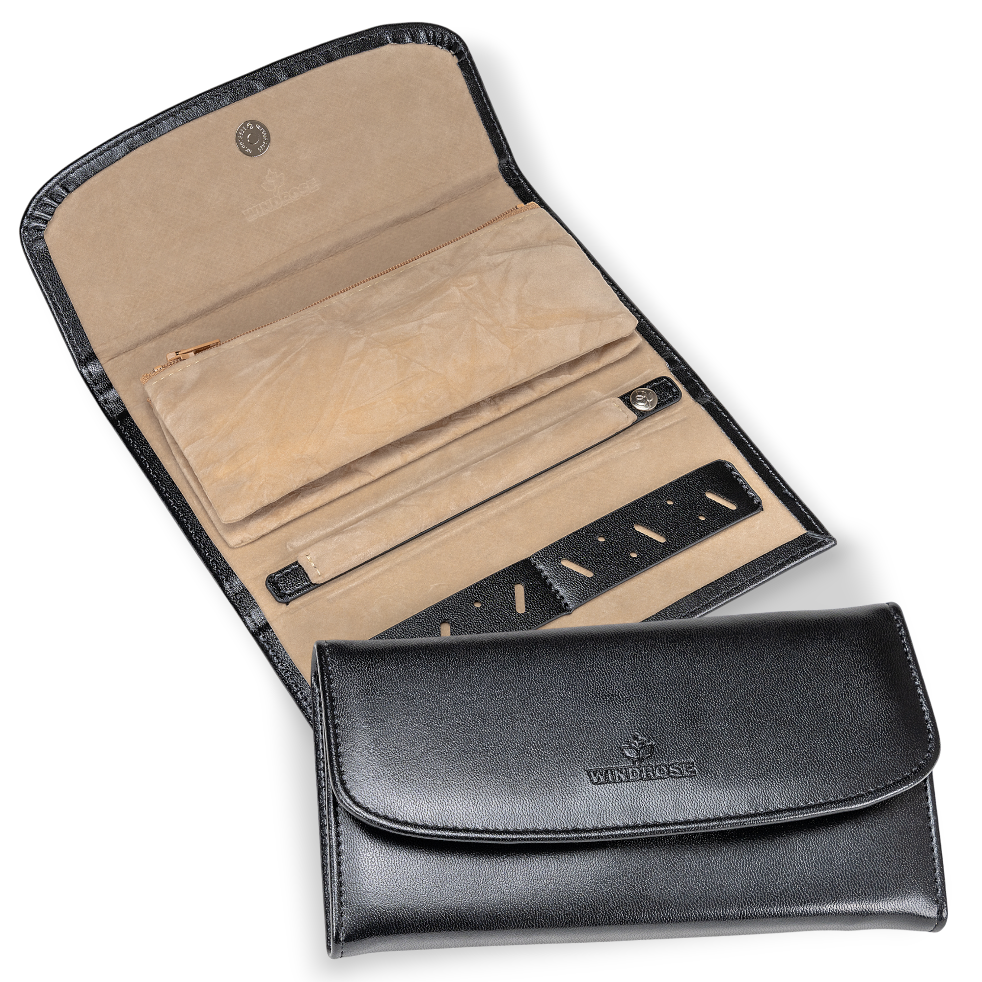 Merino / black jewelry bag