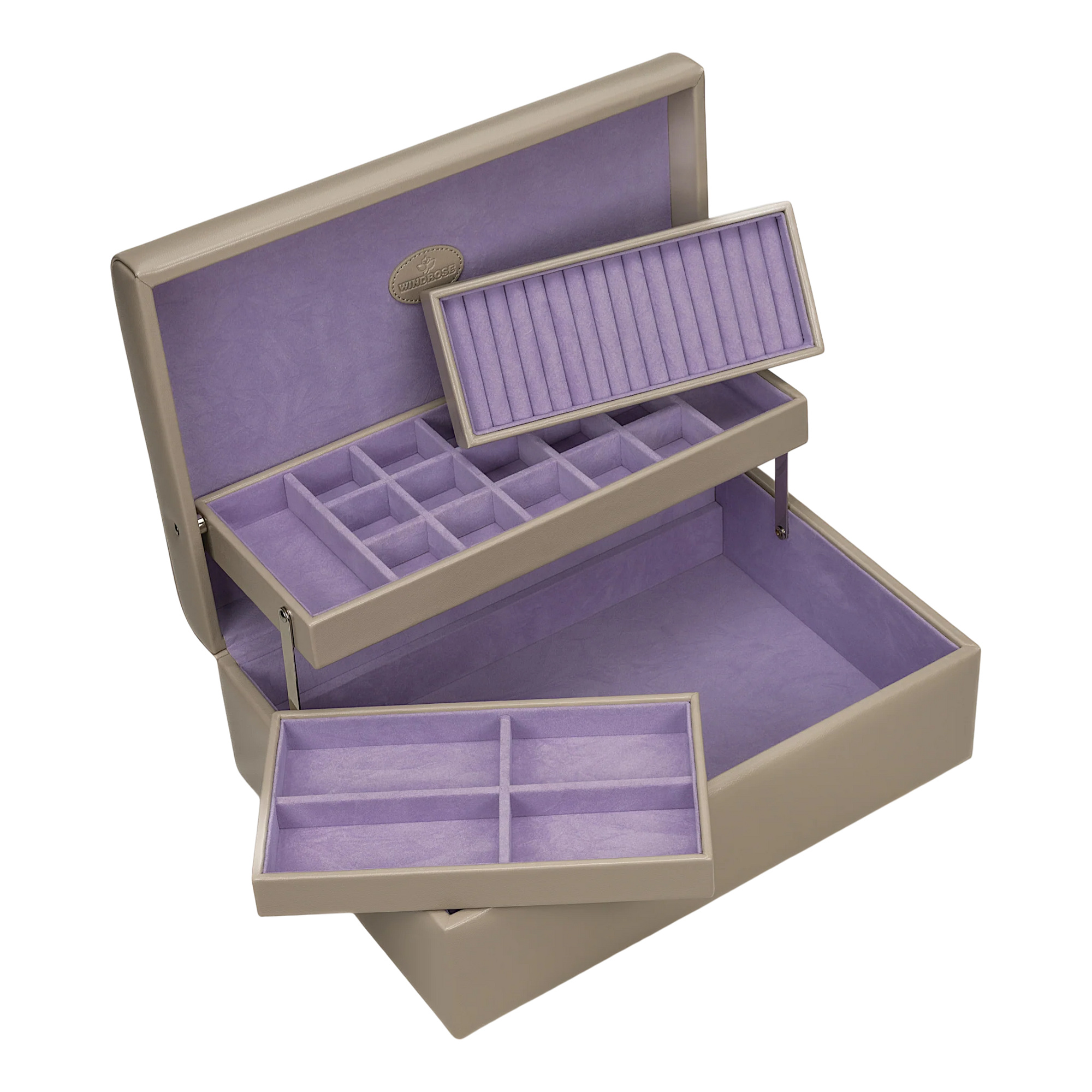 Charm box with 2 removable inserts Merino Moda / beige