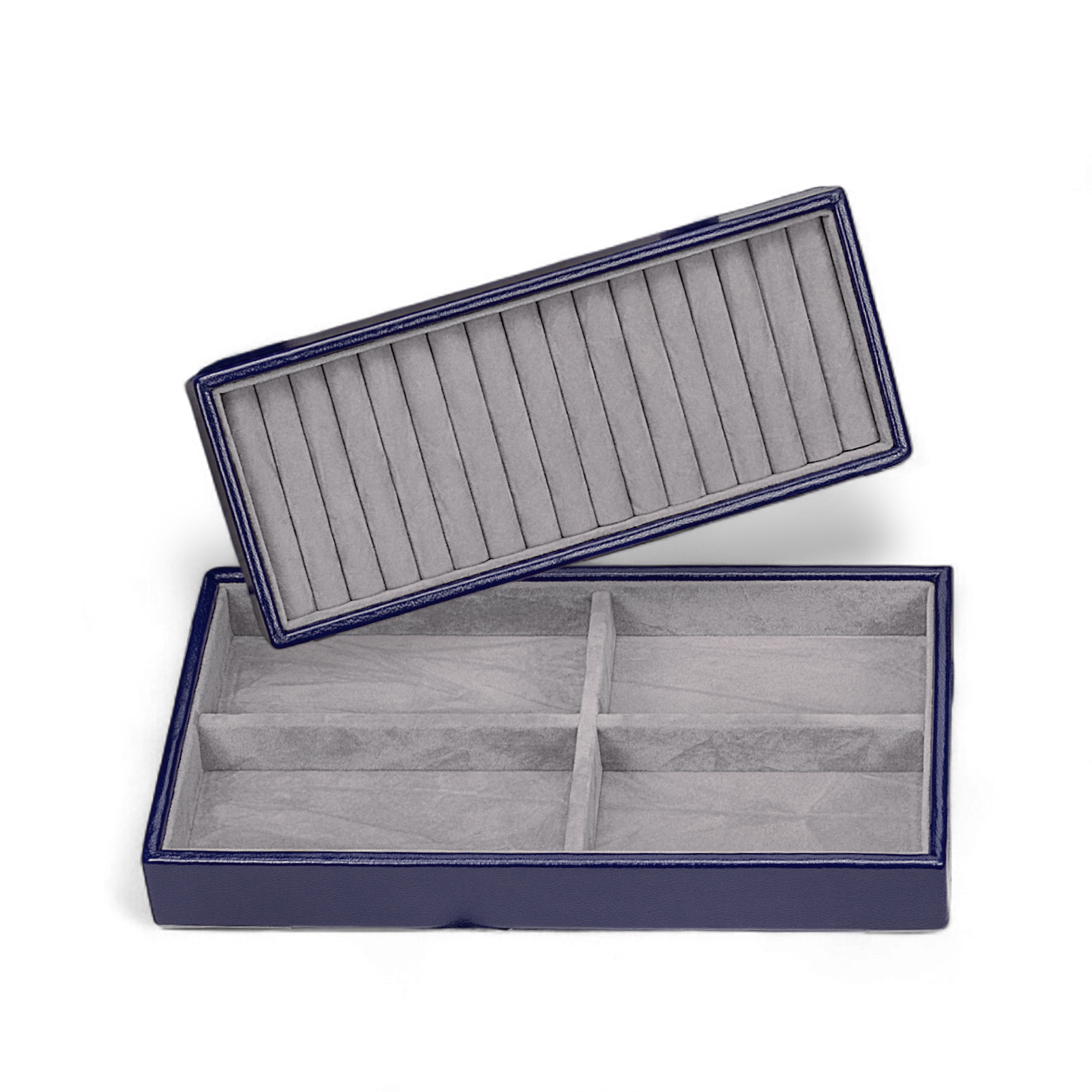 Charm box with 2 removable inserts Merino Moda / dark blue