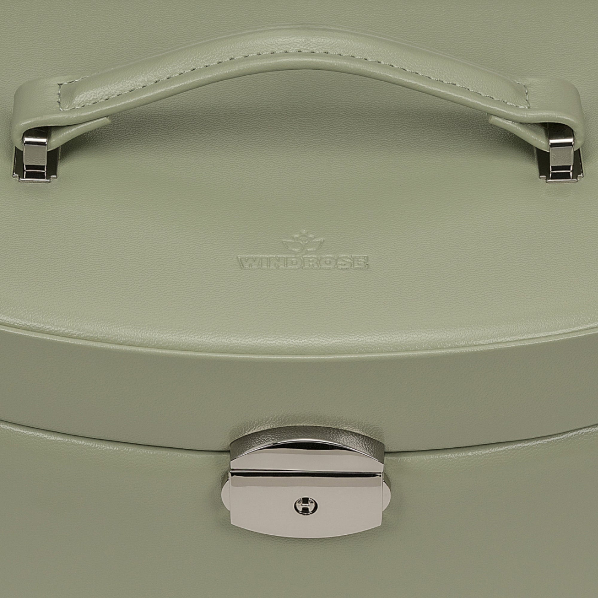 Automatic jewelry case with travel insert Merino Moda / sage