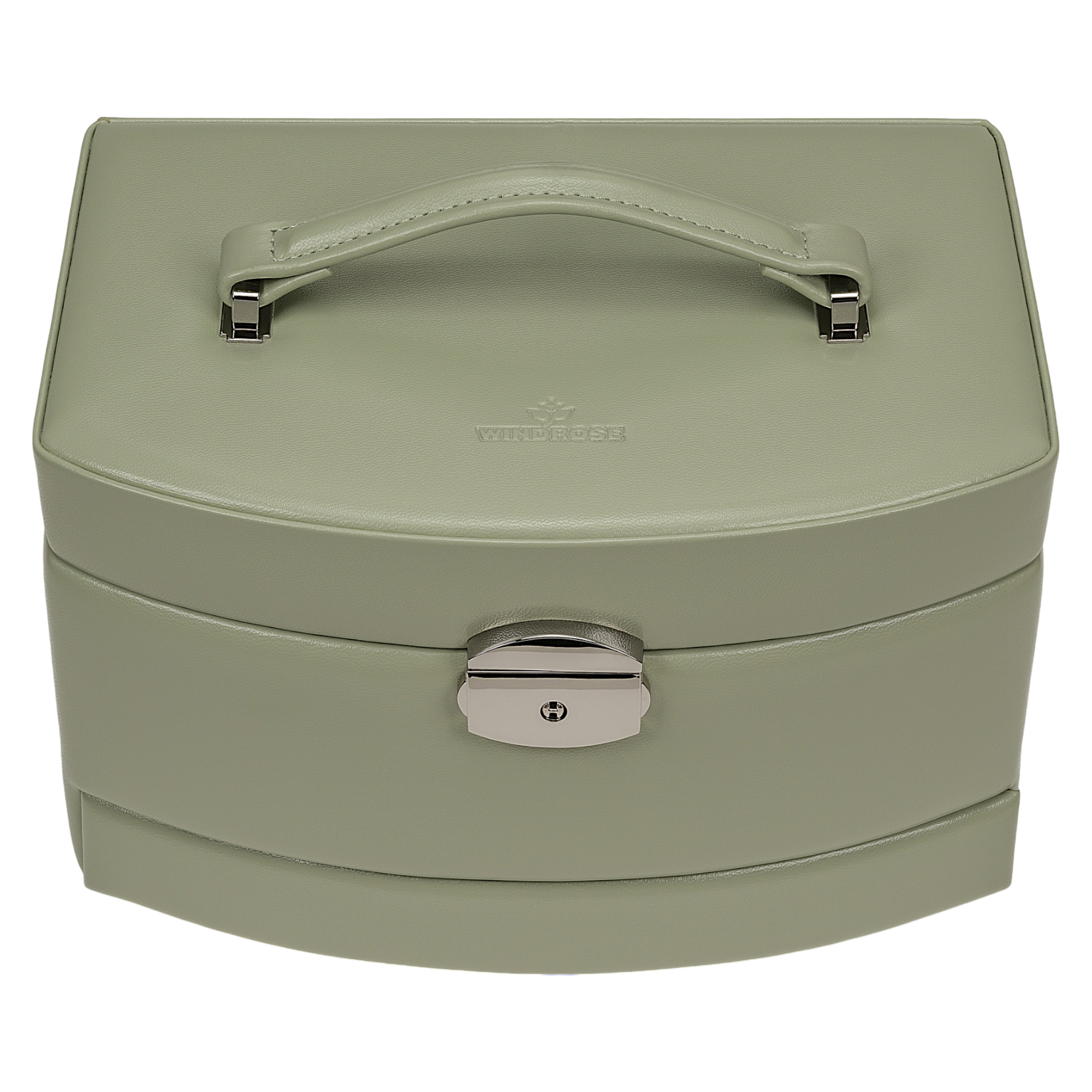 Automatic jewelry case with travel insert Merino Moda / sage