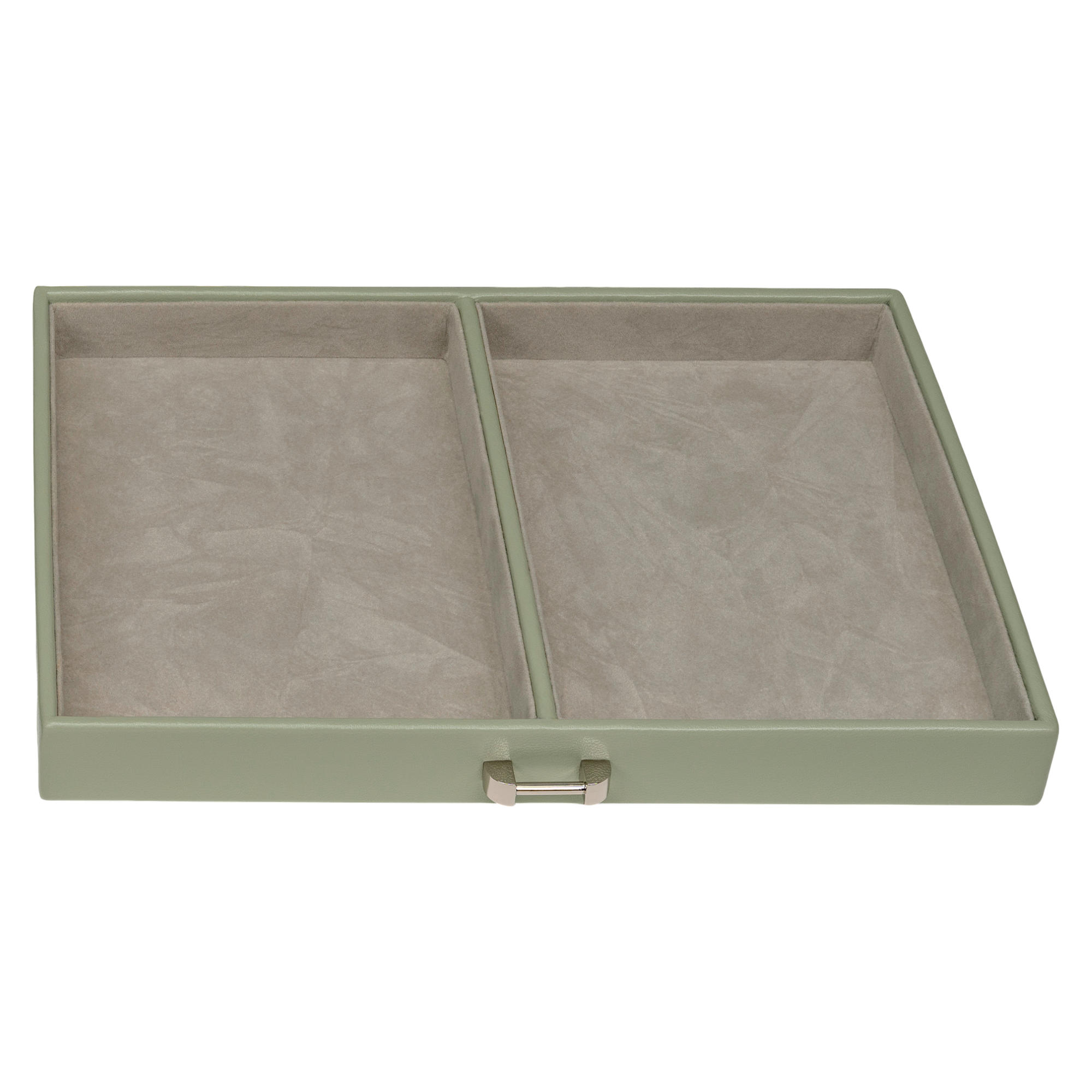 Jewelry case with integrated jewelry bag Merino Moda / sage