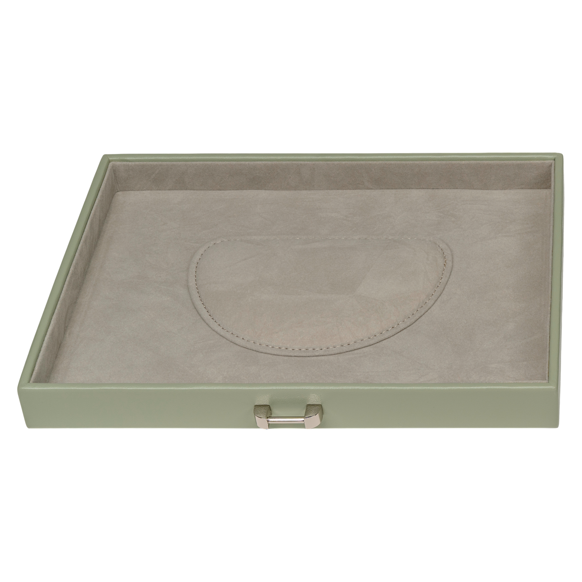Jewelry case with integrated jewelry bag Merino Moda / sage