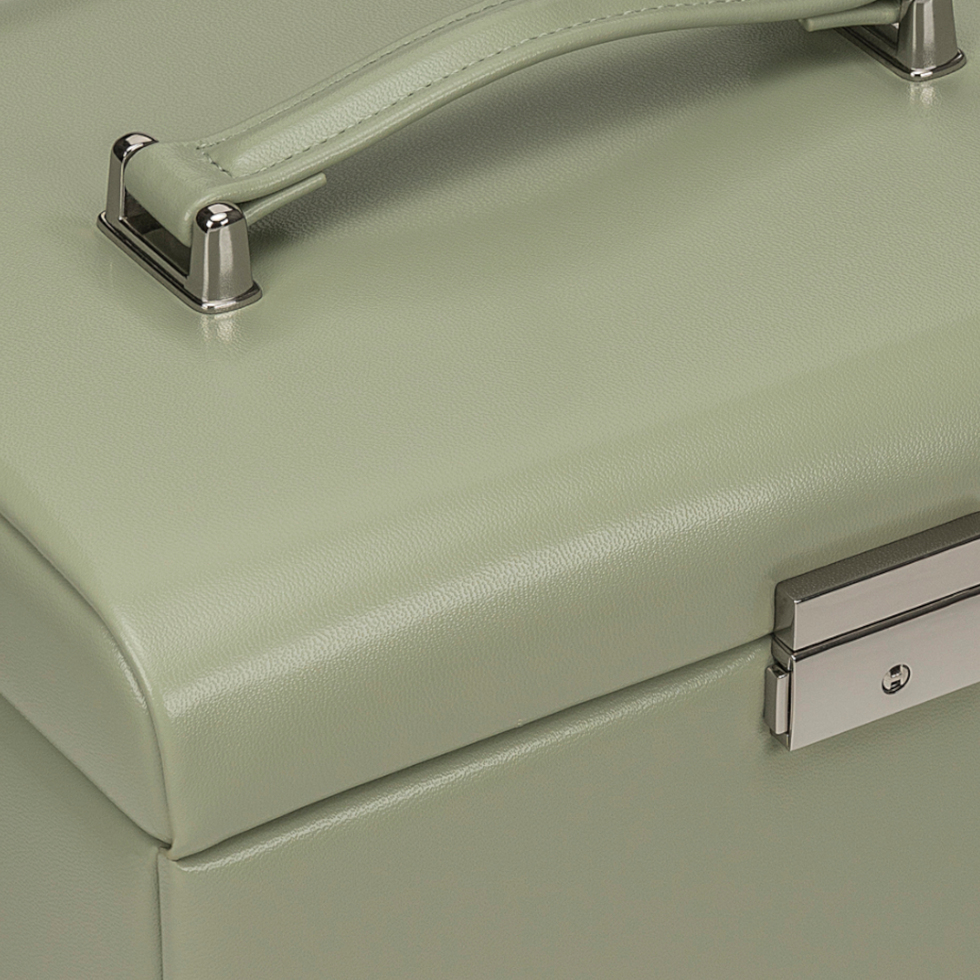 Jewelry case with integrated jewelry bag Merino Moda / sage