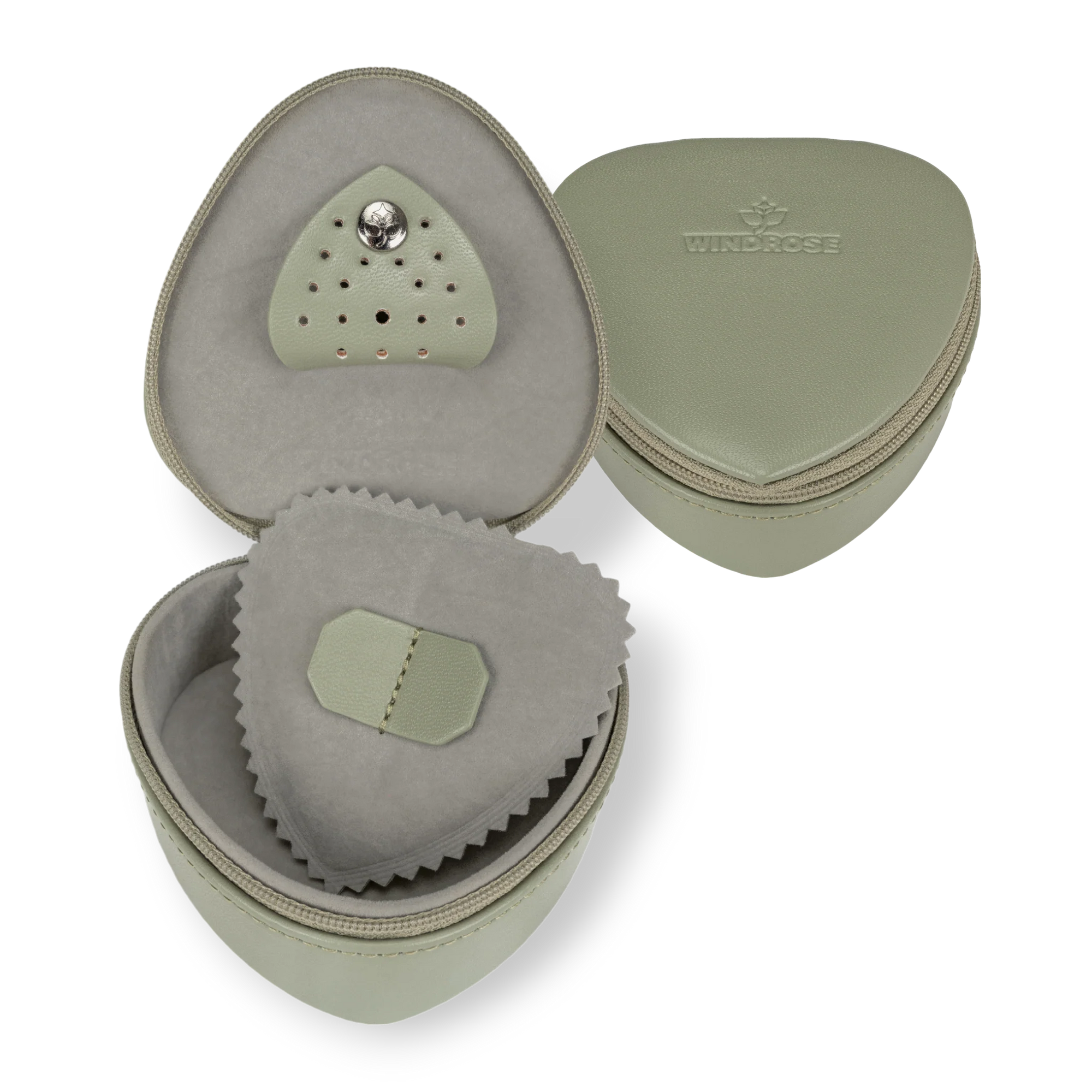 Small heart box Merino Moda / sage