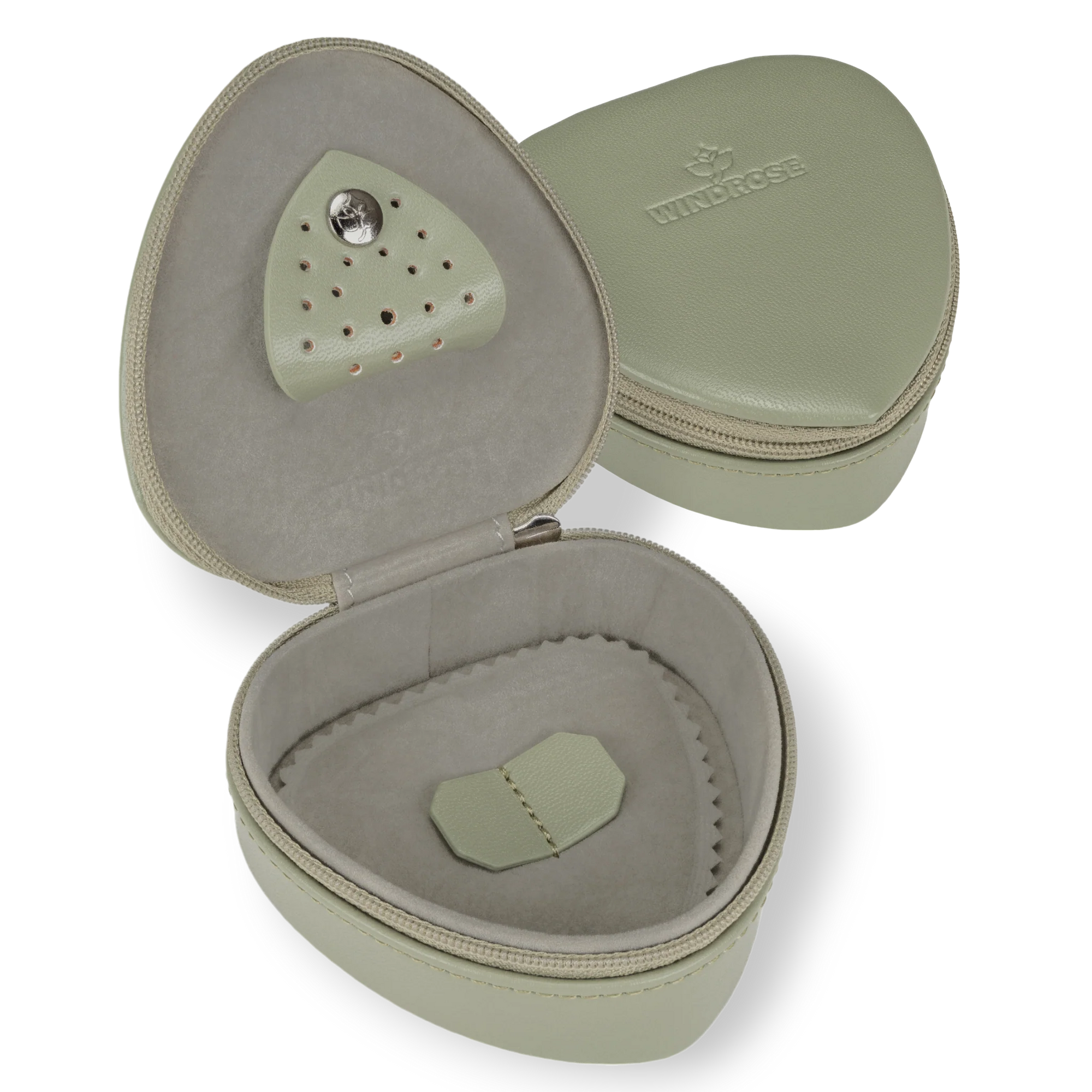 Small heart box Merino Moda / sage