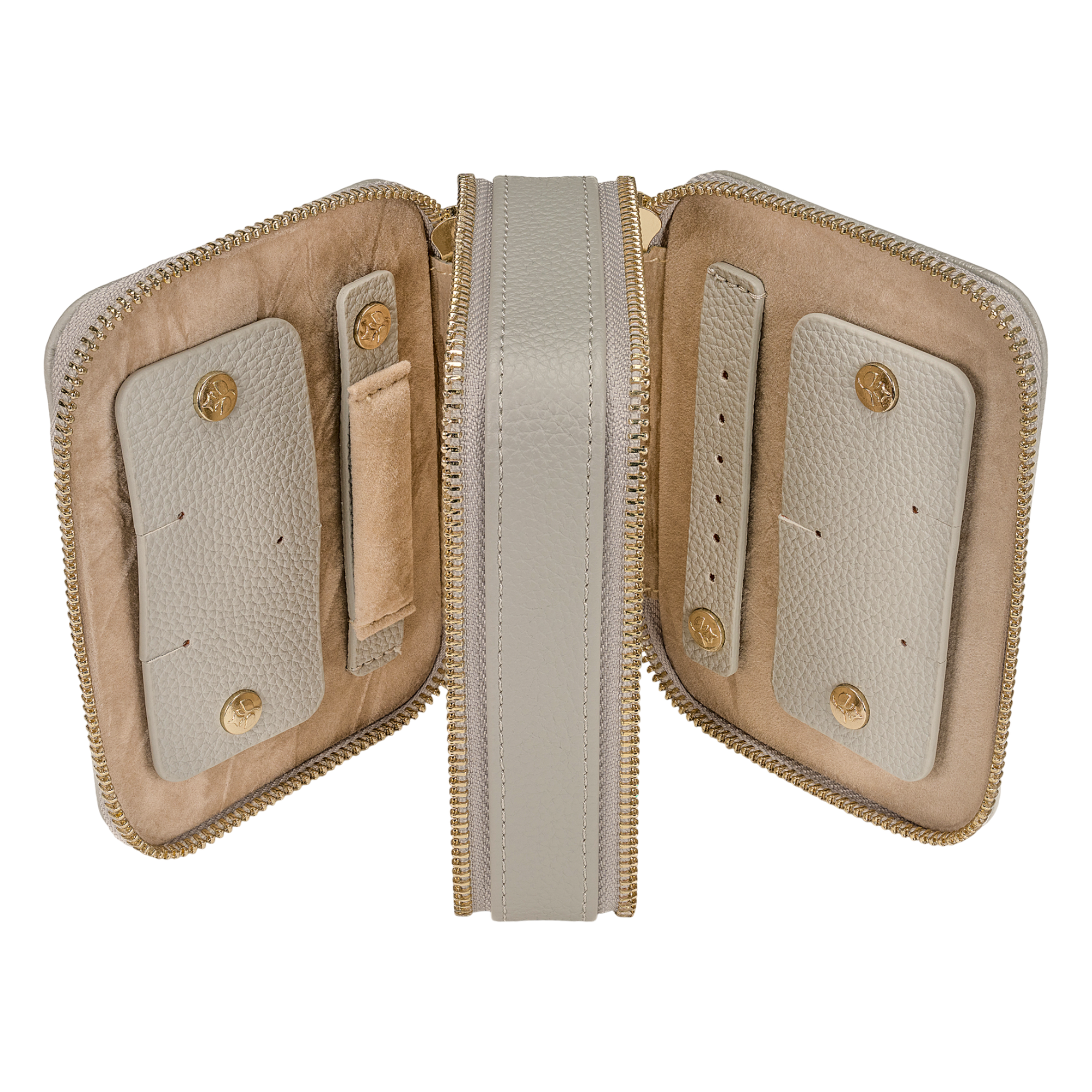 Jewelry case S with zipper Aurora / light grey