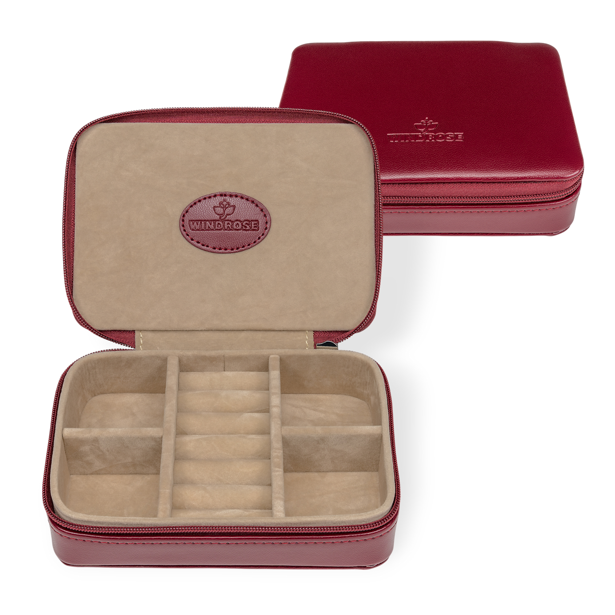 Charm box small Merino / red