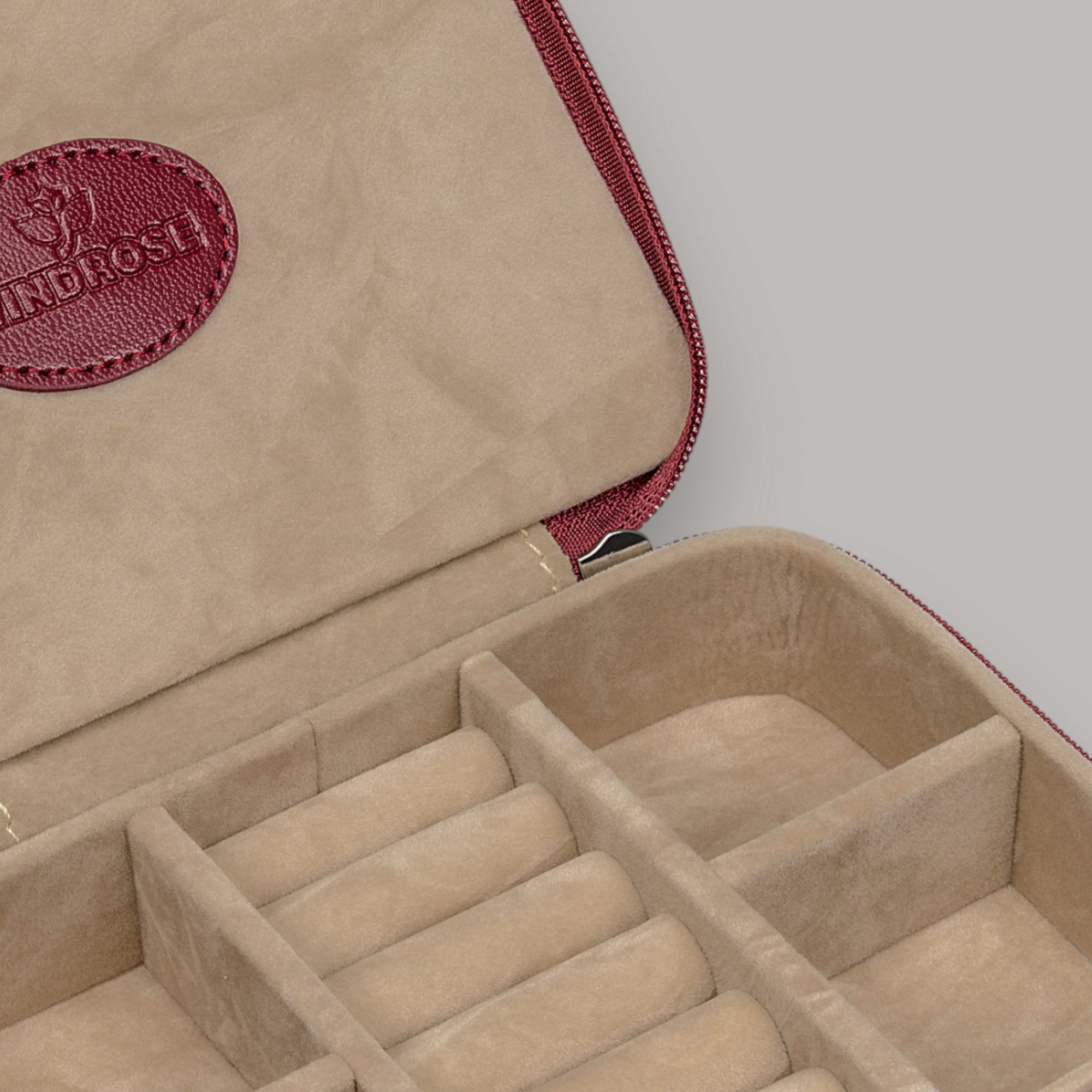 Charm box small Merino / red