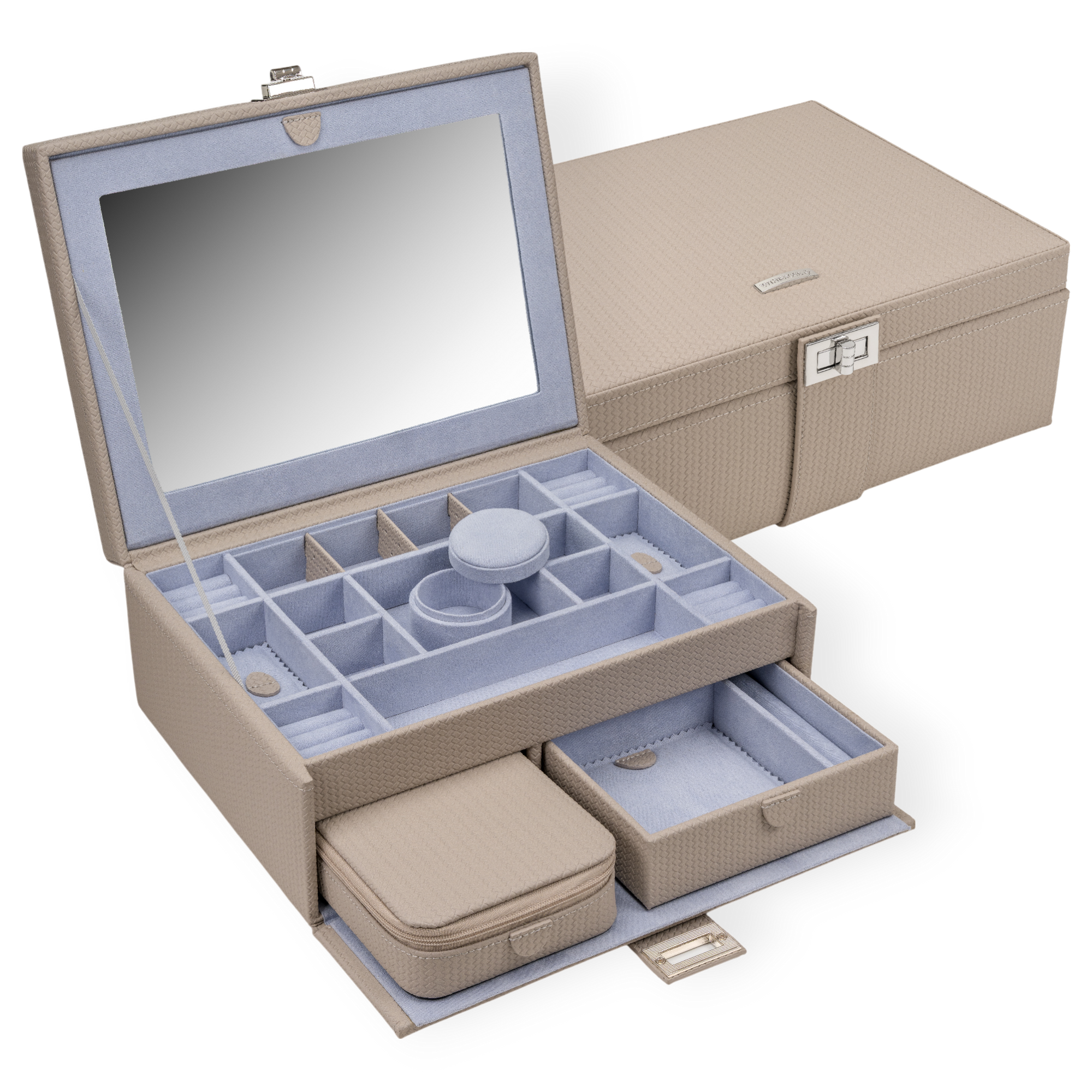 Schmuckkoffer L mit Einsatz Corbello / taupe