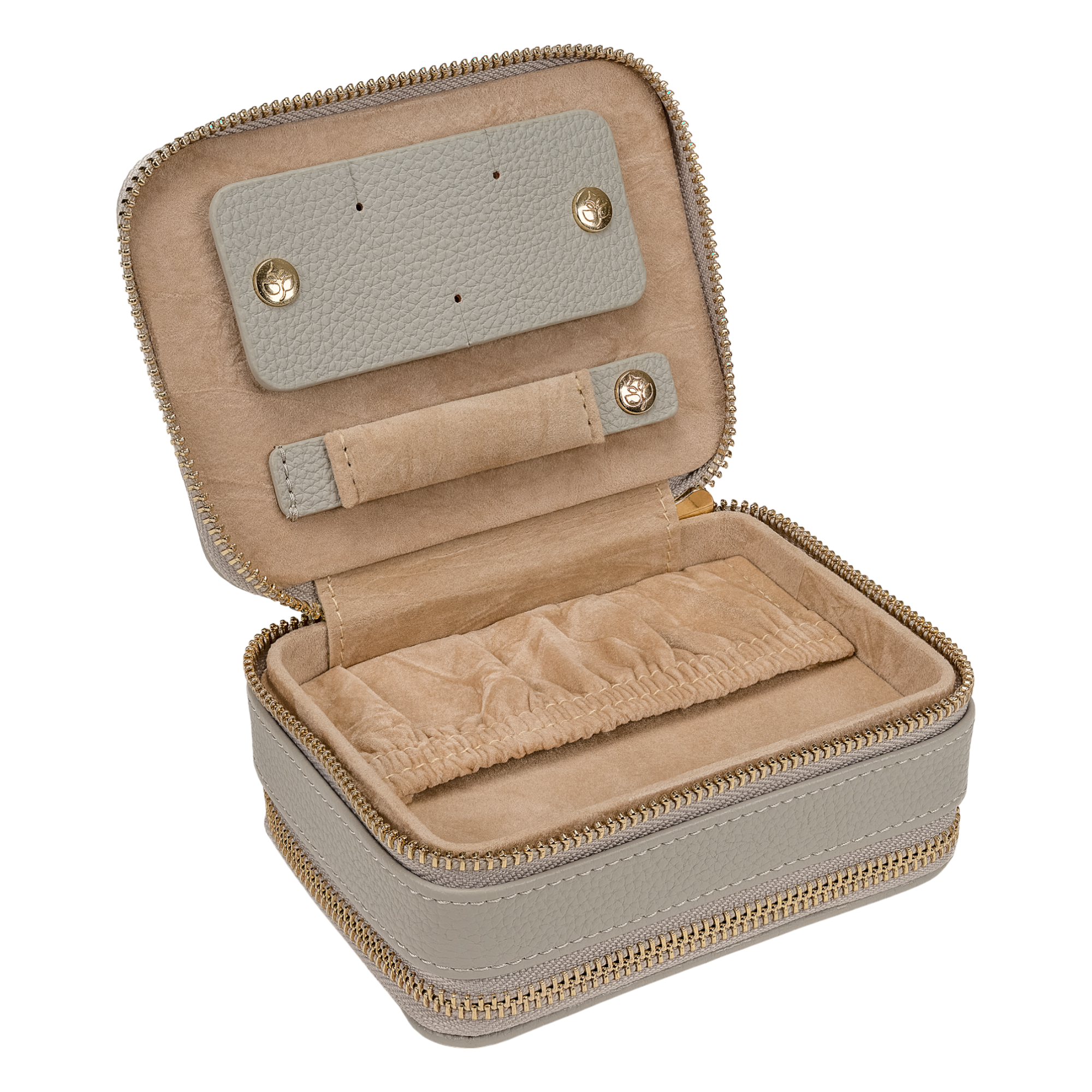 Jewelry case S with zipper Aurora / light grey