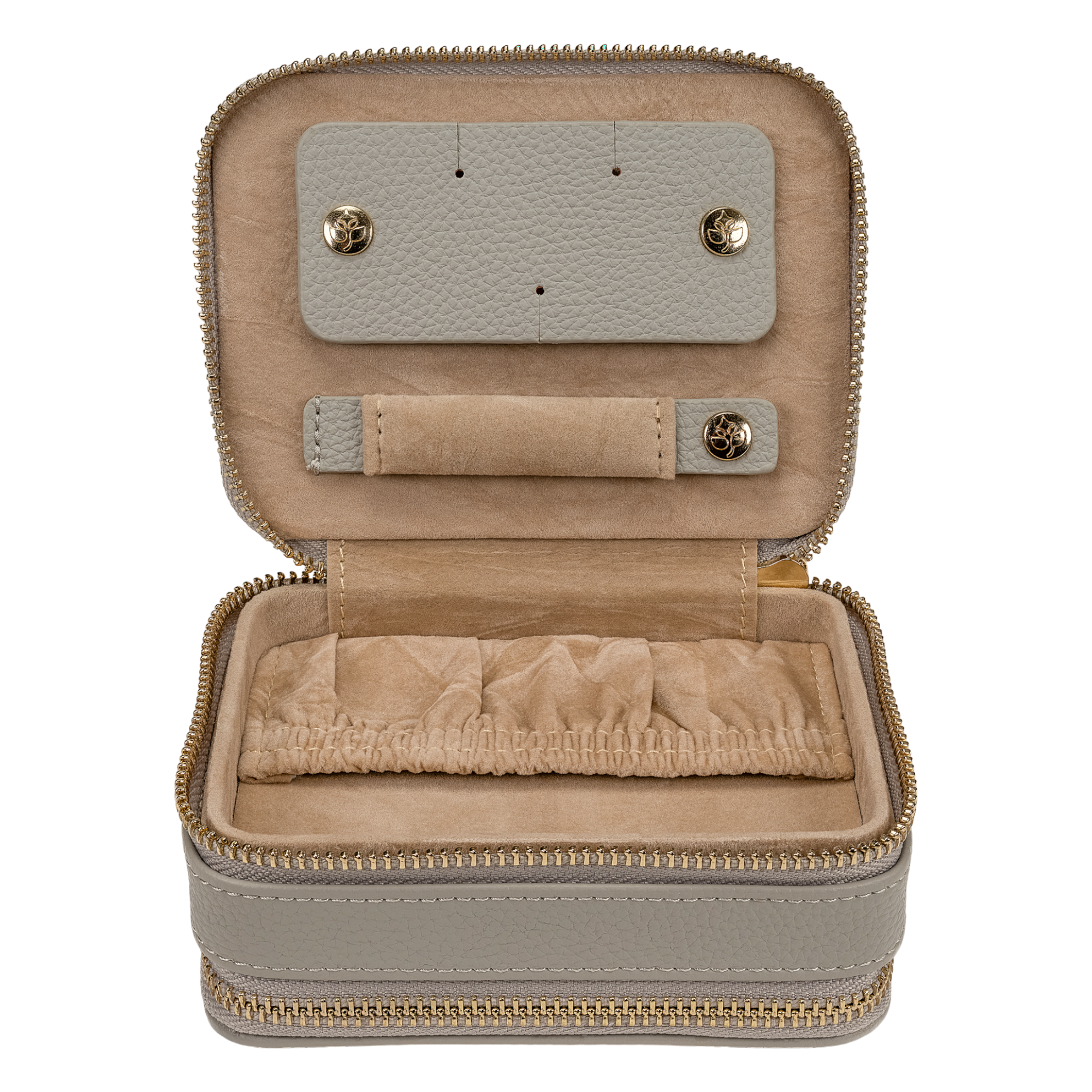 Jewelry case S with zipper Aurora / light grey