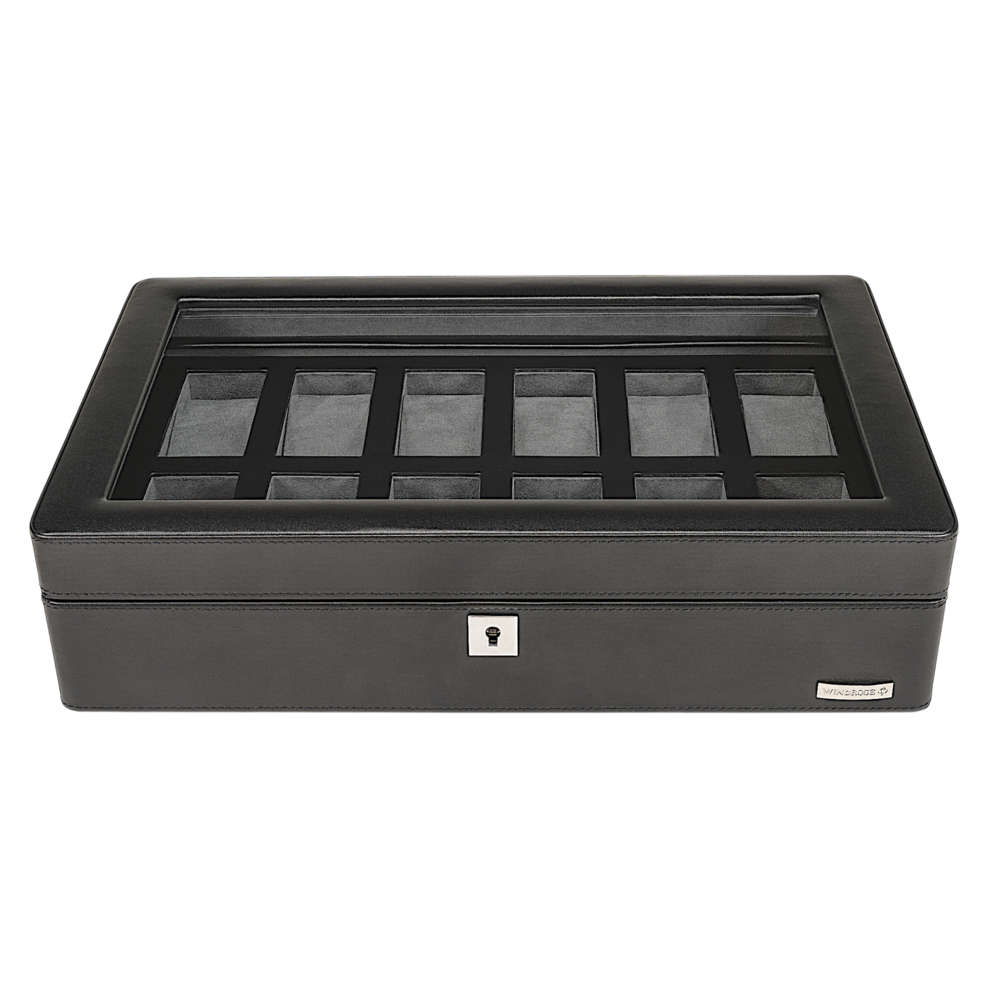 Uhrenetui für 12 Uhren Tempora / schwarz (Recyceltes Leder)