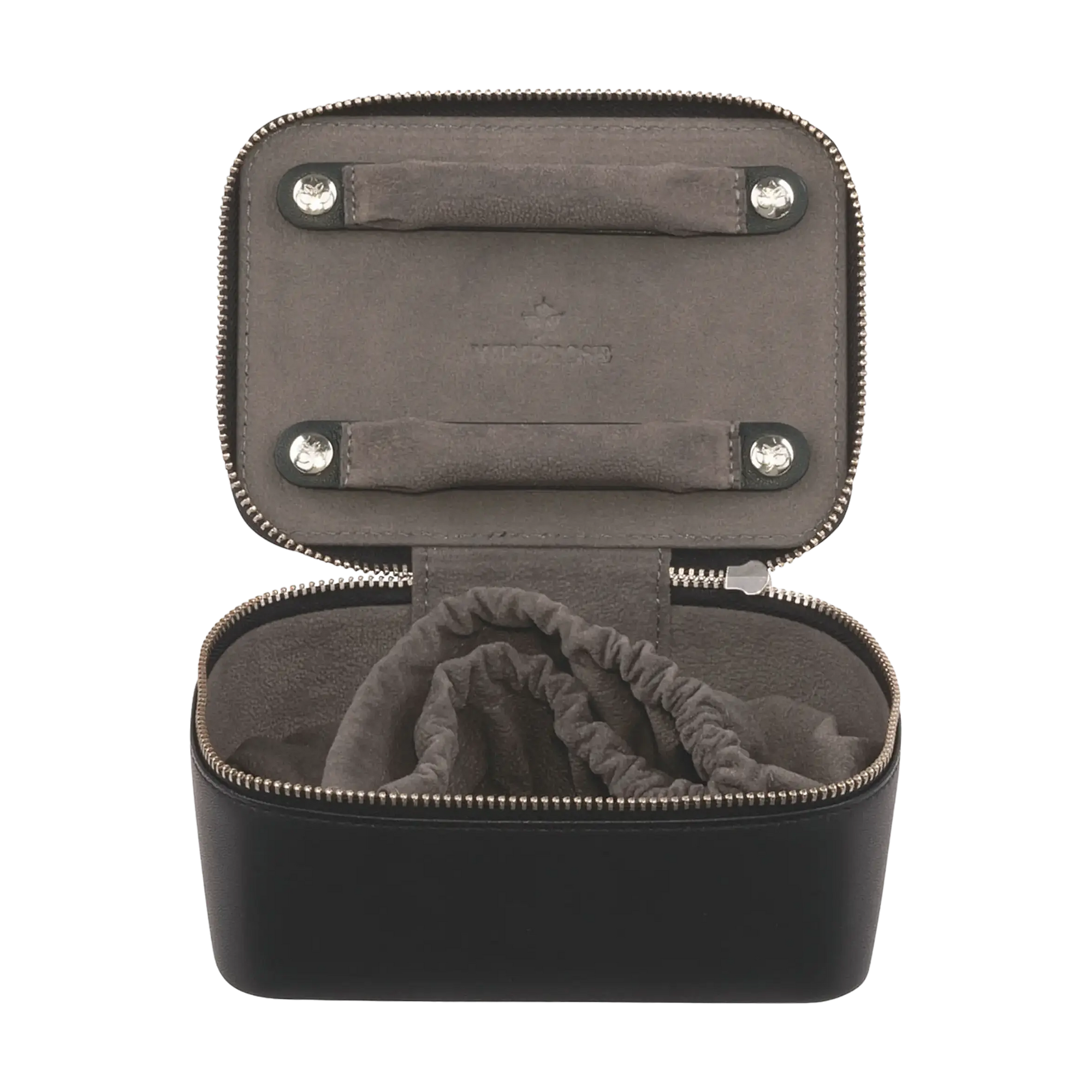 Jewellery case square nappa / black (full-grain leather)