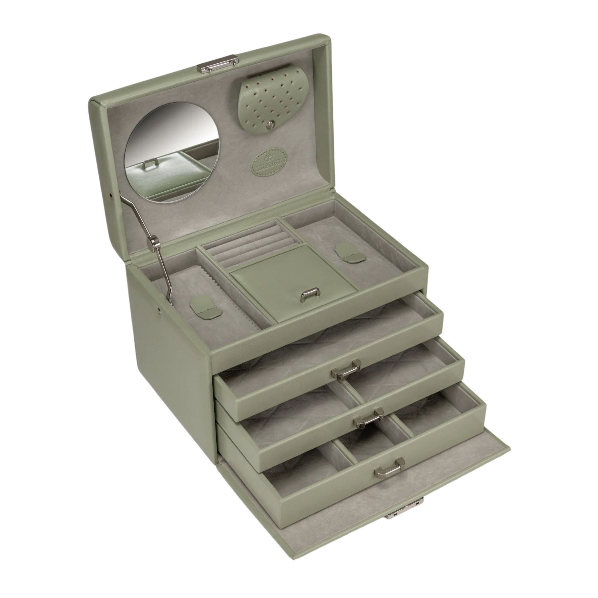 Merino Moda / sage jewelry case