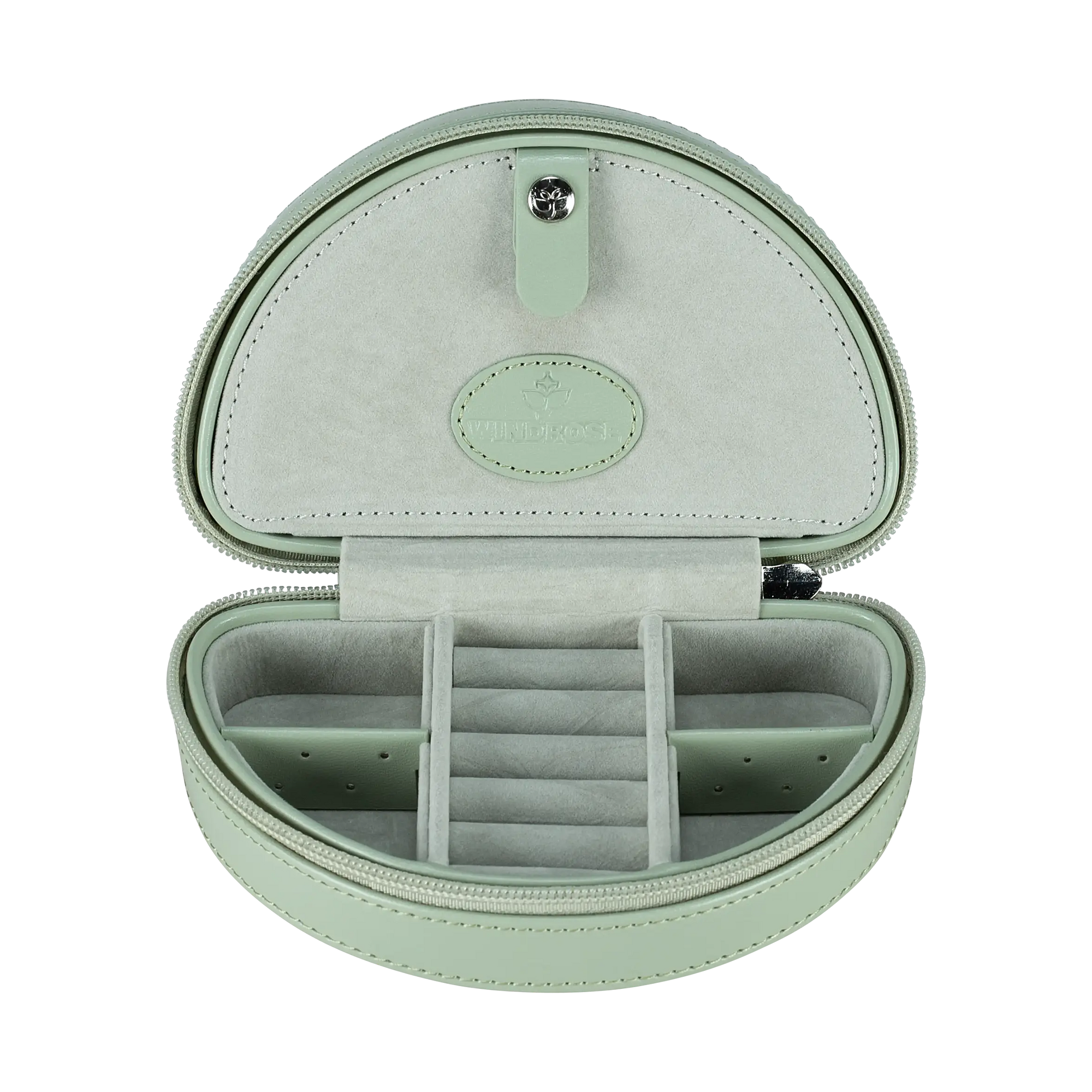 Small jewelry case with zipper Merino Moda / sage