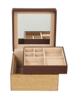 Jewellery box small wood / brown
