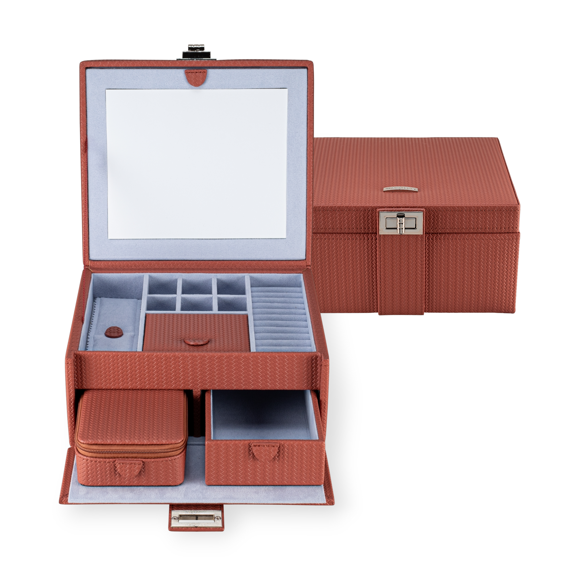 Coffret à bijoux M avec insert Corbello / terracotta