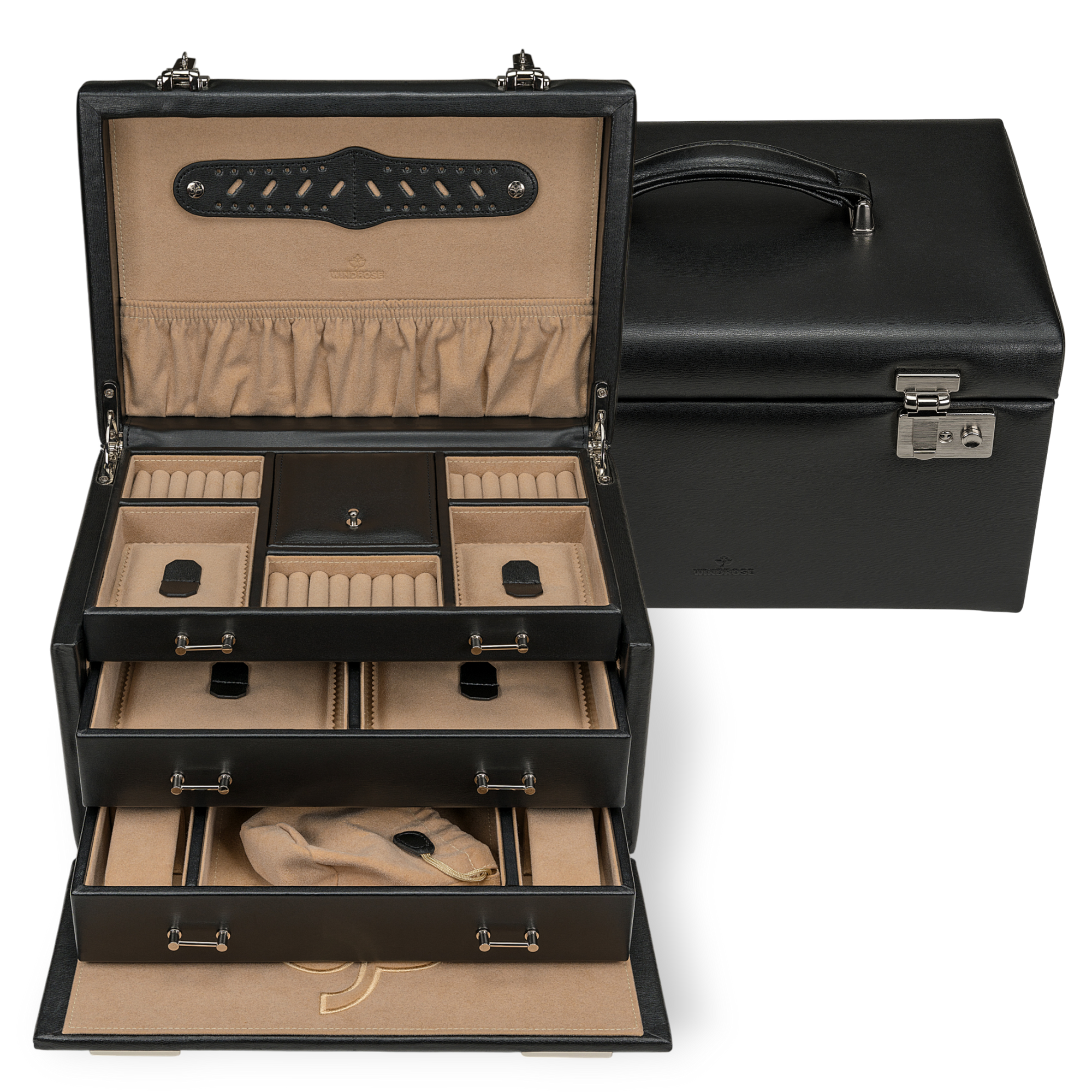 Ambiance jewelry / watch case / black (leather)