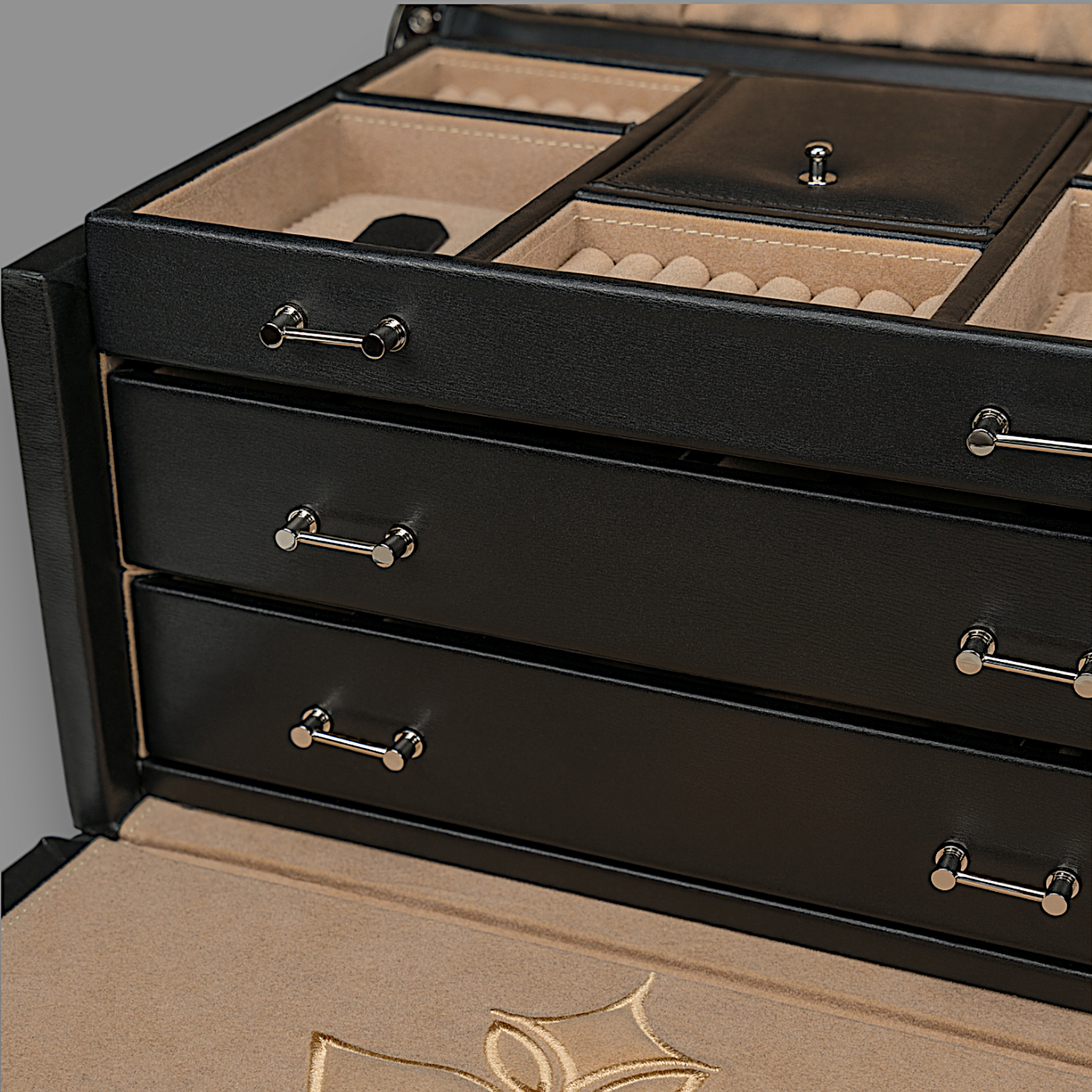 Ambiance jewelry / watch case / black (leather)