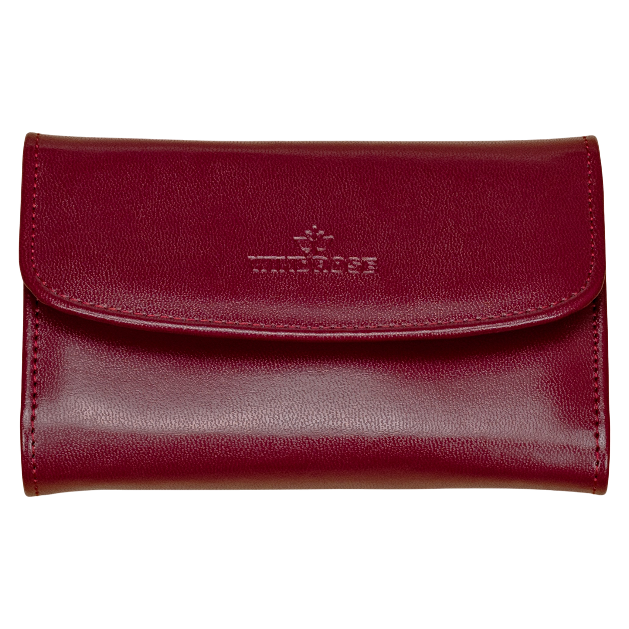 Schmuckkoffer mit integrierter Schmucktasche Merino / rot