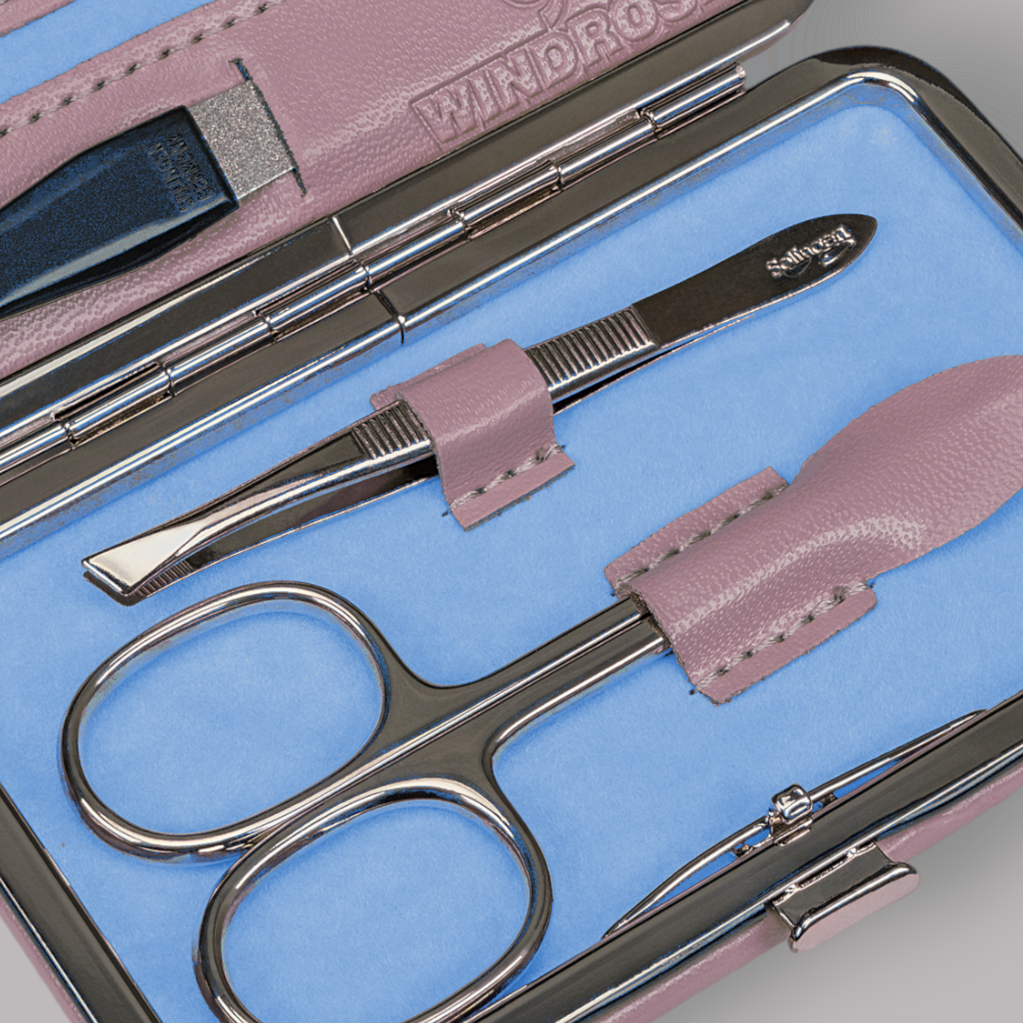 4-piece manicure case Merino Moda / gray
