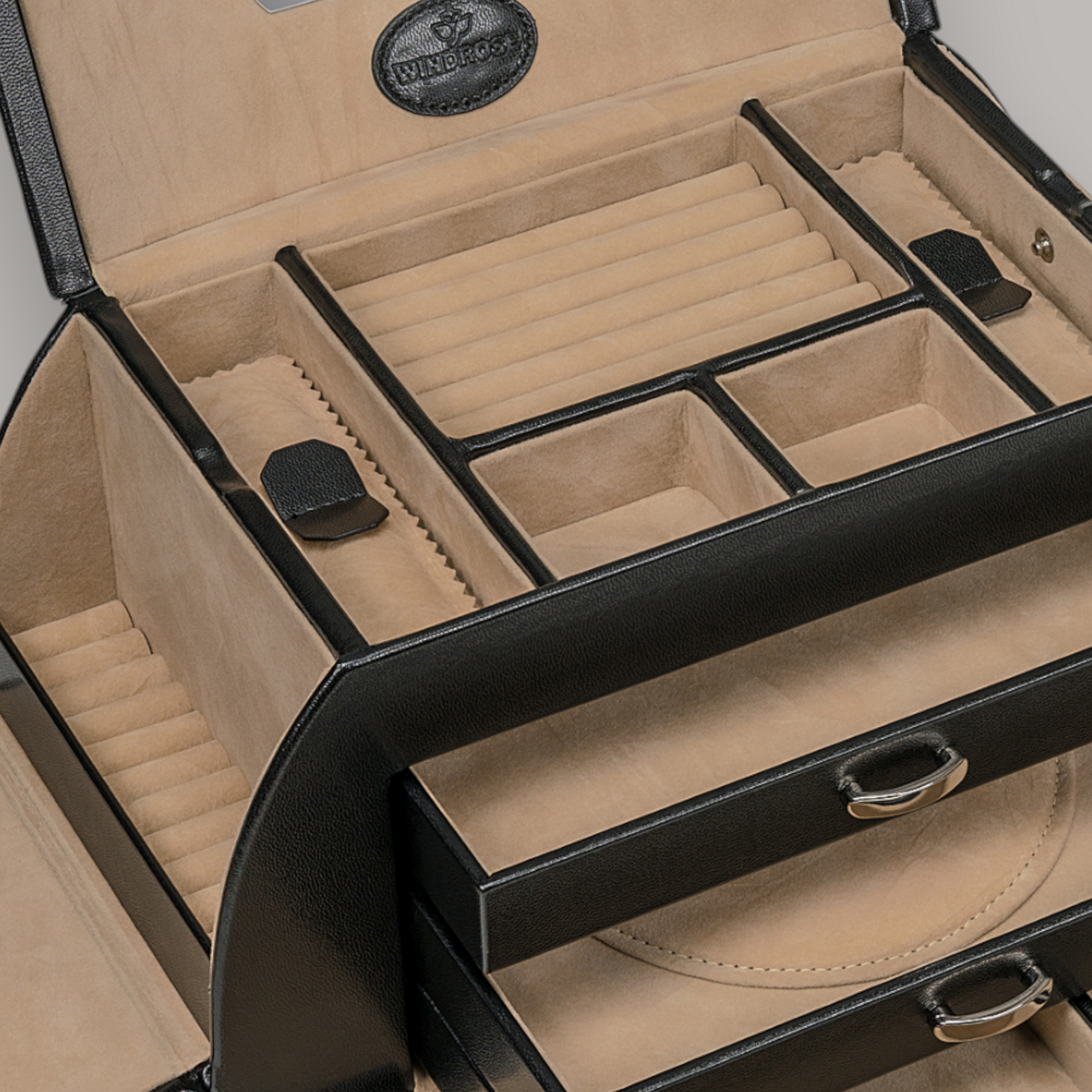 Jewelry case Merino / black