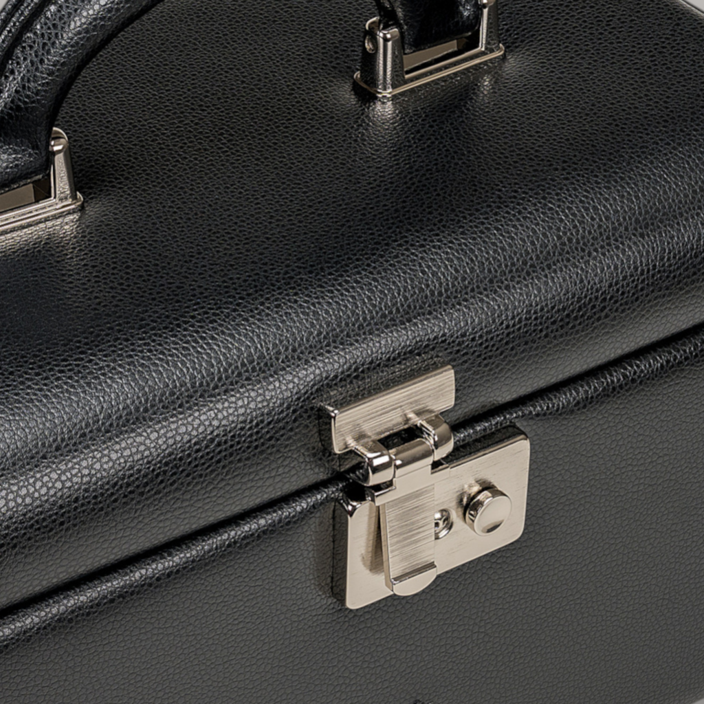 Beluga jewelry case / black (leather)